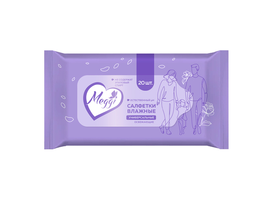 Влажные универсальные салфетки Meggi
