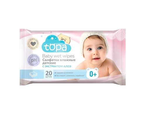 Салфетки Topa алоэ 20